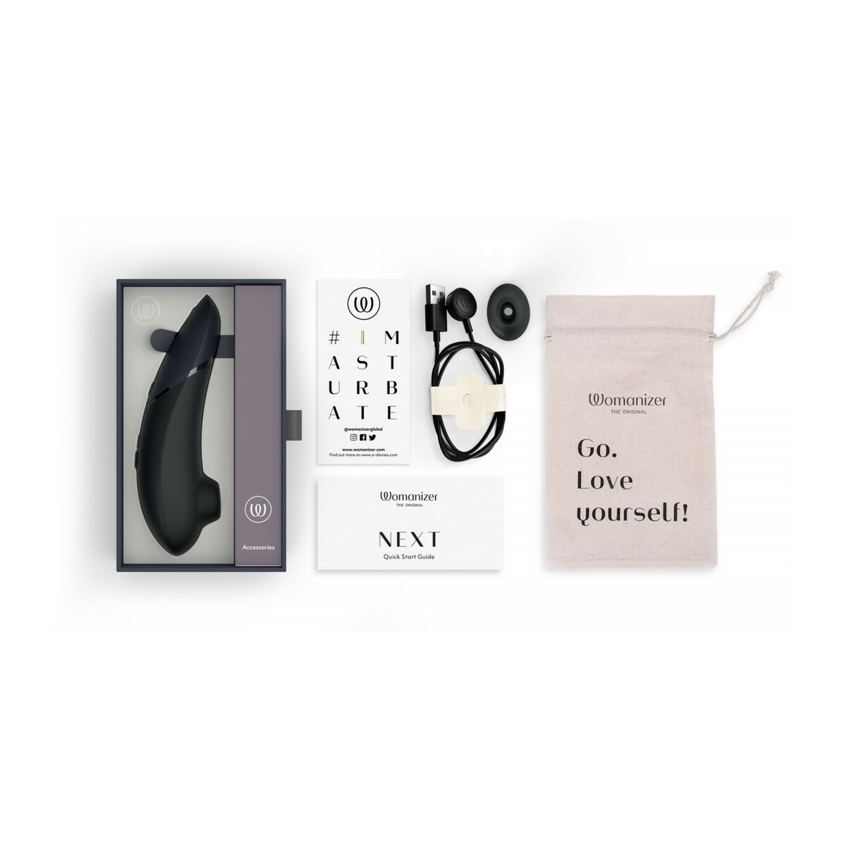 Klitora sūcējs Womanizer WOM180-BLACK Melns